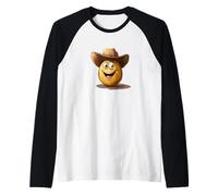 Pomme de Terre Occidentale rieuse en Costume de Cowboy Manche Raglan