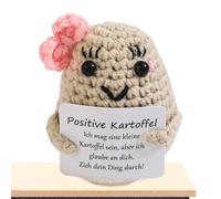 Pomme de terre positive allemande pour un bon rétablissement, cadeau de rentrée des classes, potate positive, pomme de terre positive, poupée de pomme de terre en laine tricotée et petit câlin