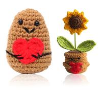 Pomme De Terre Positive Poupée,Pocket Hug Positive Potato,Poupée De Pomme De Terre Positive Tricotée De Manière Créative ,Mini Figurines En Peluche Drôle De Positive Potato Cadeaux Pour Amis Collègues