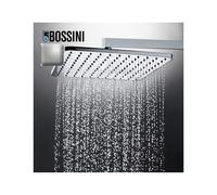 Pomme de tête carrée 280mm jet de pluie autonettoyant nickel satiné Cosmo - BOSSINI I00598094
