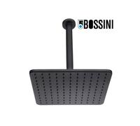 Pomme de tête carrée Cosmo avec bras mural vertical noir mat BLACK & WHITE - BOSSINI H30598G073