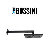 Pomme de tête Cube 210mm avec bras de fixation mural noir mat BLACK & WHITE - BOSSINI H69720G073
