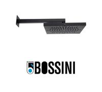 Pomme de tête Cube 260mm avec bras de fixation mural noir mat BLACK & WHITE - BOSSINI H69715G073