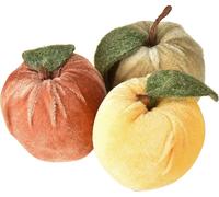 Pomme décorative en velours avec feuille de feutre idéale pour la décoration d'automne arrangements de table élégants