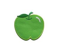 Pomme Fruit Fruits - Ecusson Thermocollant Patches Appliques, Taille: 7,5 x 8 cm, Farbvariante:vert