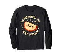 Pomme Mignonne et Amusante « Remember to Eat Fruits » Manche Longue