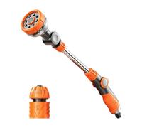 Pommeau d'arrosage à long manche - Bâton d'arrosage pour tuyau d'arrosage - Avec pommeau de douche - Pistolet d'arrosage réglable - En métal avec raccord rapide - Pour jardin, plantes, pelouse et