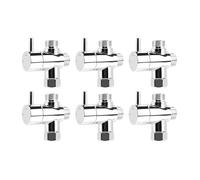 Pommeau de douche 3 voies, 10-1 pièce, inverseur G1/2, adaptateur de commutateur à trois fonctions, connecteur de tête de robinet, accessoires de salle de bain for hôtel et maison(6PCS)