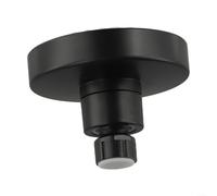 Pommeau de douche à effet pluie ABS de 10,2 cm Fixation murale fixe avec rotule réglable pivotant à 360° en laiton, limiteur et filtre amovibles pour un débit d'eau amélioré, installation facile (noir