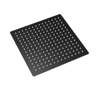 Pommeau de douche à effet pluie carré en acier inoxydable, 8/10/12 pouces, grande pomme pressurisée Pour Salle de Bain(Black,12 inch)