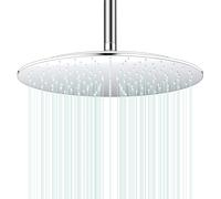 Pommeau de douche à effet pluie en acier inoxydable à haut débit de 40,6 cm : design ultra fin avec augmentation de la pression pour une expérience de douche impressionnante