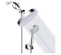 Pommeau De Douche À Effet Pluie Haute Pression Et Douchette À Main Avec Filtre, Chrome Moderne De Luxe(Silver)