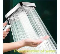 Pommeau de douche à effet pluie réglable, 3 modes, pommeau de douche à grand débit, haute pression, économie d'eau, accessoires de centre commercial silver
