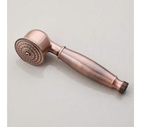 Pommeau de douche à effet pluie rond de 8 pouces en cuivre rouge antique & amp; Pommeau de douche à main 1.5 Tuyau de douche Support de douchette en laiton Bras de douche mural, Pommeau de douche A