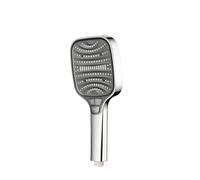 Pommeau de douche à grand panneau de 12cm avec filtre, salle de bain, haute pression, économie d'eau, pomme de douche à pluie, buse carrée multifonctionnelle(Silver Shower head)