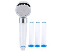 Pommeau de Douche à Ions Négatifs, Pommeau de Douche à Main pressurisé à Ions Négatifs, Arroseur de Bain pour Douche de Salle de Bain, Filetage Standard G1/2 (Douche 6cm + trois éponges filtrantes)