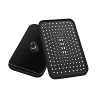 Pommeau de douche à jet supérieur haute pression, 14 pouces, 1 pièce, pommeau de douche à plus grand débit, pommeau de douche Supercharge, pivotant à 360 °, économie d'eau(Black)