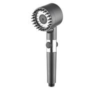 Pommeau de douche à main 4 modes avec brosse et filtres en coton, arrêt en un clic, économie d'eau, pommeau de douche haute pression for salle de bain(1pc shower head)