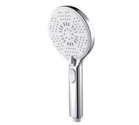 Pommeau de douche à main 5 fonctions avec arrêt d'eau OneButton Panneau en silicone haute pression Grand booster de sortie d'eau Système de douche de salle de bain (gris pistolet)