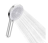 Pommeau de douche à main à grand panneau haute pression avec 3 modes de pulvérisation pour salle de bain, économie d'eau, pommeau de douche universel G1/2 pour basse pression d'eau | Chrome