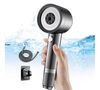 Pommeau de douche à main avec bouton d'arrêt d'eau, 4 modes de pulvérisation, comprend un tuyau en acier inoxydable de 2 m, idéal pour le bain des animaux de compagnie et l'économie d'eau