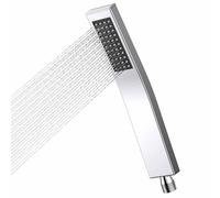 Pommeau de douche à main économe en eau haute pression en acier inoxydable 304, buses anti-calcaire en silicone moderne pour salle de bain à la maison, pommeau de douche étroit (argent)