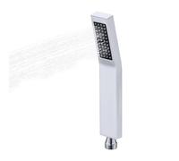 Pommeau de douche à main en acier inoxydable à économie d'eau avec booster, type de jet carré, pommeau de douche à tige pour bain et spa (argenté)