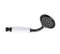 Pommeau de douche à main en acier inoxydable combinant un style antique traditionnel avec une technologie moderne de pulvérisation de pluie à économie d'eau (noir)