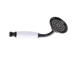 Pommeau de douche à main en acier inoxydable combinant un style antique traditionnel avec une technologie moderne de pulvérisation de pluie à économie d'eau (noir)