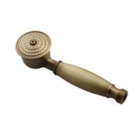 Pommeau de douche à main en laiton antique for salle de bain, robinet rond à effet pluie de 8 pouces, support mural, tuyau de 1,5 m(Hand Shower Head A)