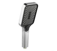 Pommeau de douche à main haute pression - 3 réglages de pulvérisation - Économie d'eau pour systèmes à faible débit - Installation sans outil - Compatible avec les supports de douche standard - Noir