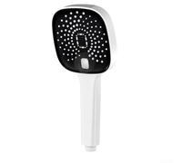 Pommeau de douche à main haute pression avec 4 modes, buses autonettoyantes et design anti-fuite, interface G1/2 pour baignoire de salle de bain, pulvérisation large, gris (blanc)