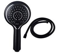Pommeau de douche à main haute pression avec affichage de la température, 3 couleurs changeantes, matériau ABS pour peau et cheveux, tuyau inclus, blanc