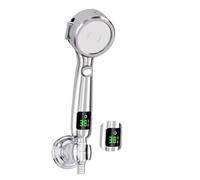 Pommeau De Douche À Main Haute Pression, Économique En Eau, Pressurisé, Jet Réglable, Affichage Numérique De La Température Par LED(Sliver)