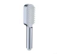 Pommeau de douche à main pressurisé avec peigne de massage et double modes de pulvérisation ergonomique pour une utilisation facile à une main dans la salle de bain (chromé)