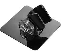 Pommeau de douche à main Support de support de douche Support réglable sans clou Support mural avec bâton de colle pour salle de bain, Noir