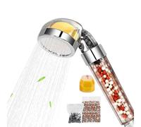 Pommeau de douche à main - Système de pulvérisation d'eau dure filtrée, cartouche de perles de retrait minéral avec forte performance de flux, panneau de contrôle multi-réglages, idéal pour améliorer