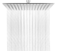 Pommeau de douche à pluie en acier inoxydable - HAUSPROFI Douches fixes avec jets en silicone anti-calcaire - Carré 30 x 30 cm - Finition chromée brossée