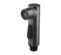 Pommeau de douche ABS G1/2 Noir Argent (Gris) | Contrôle du débit respectueux de l'environnement, réduit le gaspillage d'eau, s'adapte aux robinets standard britanniques