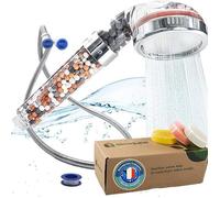 Pommeau de douche - AECODUNE - XL Vitamine C Premium - Éco 40% eau - 5 niveaux anti-calcaire - Pastilles Vit C