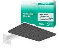 Pommeau de douche Alive Q 24550700 2 modes hansgrohe pulvérisation avec bras Raindance douche, blanc mat
