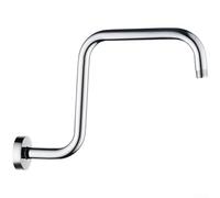 Pommeau de douche avec bras d'extension en acier inoxydable noir mat de 10,2 cm, de qualité marine, anti-rouille, résistant aux rayures, moderne, convient aux tuyaux standard 12 NPT (1)