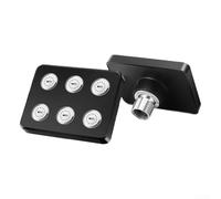 Pommeau de douche avec interface standard à 4 points et technologie anti-blocage sous pression pour un fonctionnement quotidien fiable (noir)