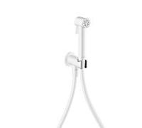 Pommeau de douche bidet AXOR hansgrohe 29240700 Pommeau de douche bidet 2000 rond pour eau froide avec support de pommeau de douche et flexible de douche 2000 , 25 m, blanc mat