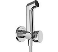 Pommeau de douche bidette hansgrohe 29232000 2000 jet type S économie d'eau pour eau chaude avec support de pommeau de douche et flexible de douche 125 cm, chromé
