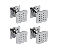 Pommeau de Douche carré en Laiton réglable - 4 pommeaux de Douche rotatifs créent Une expérience de Bain Digne d'un Spa, Parfaite pour Une Utilisation à Domicile ou à l'hôtel.