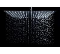 Pommeau de douche carré Krobec 10 pouces (30 * 30 cm), pommeau de douche à effet pluie, pommeau de douche en acier inoxydable, acier inoxydable 304 rotatif à 360 °, filetage G1/2.