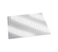 Pommeau de douche carré ultra fin en acier inoxydable, tête de douche à haute pression anti-calcaire, ultra-mince tête de douche pluie, 40 x 40 cm, finition chromée brillante