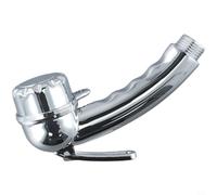 Pommeau de douche chromé avec bouton Start Stop Raccord 1/2" pour bateau, camping, camping-car, salle de bain, accessoire de salle de bain, bouton de contrôle du débit d'eau, buse de douche avec