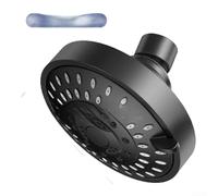 Pommeau de douche compact multifonction de 10,2 cm, buse de bain suspendue en métal, rotation à 360°, économie d'eau, remplacement rapide pour une utilisation à la maison et la salle de bain (noir)